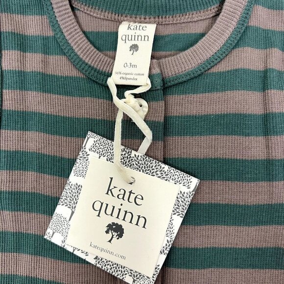 Kate Quinn Baby 0-3 Months Sagebrush Stripe Sleeveless Button Sport Jumpsuit - Picture 4 of 5